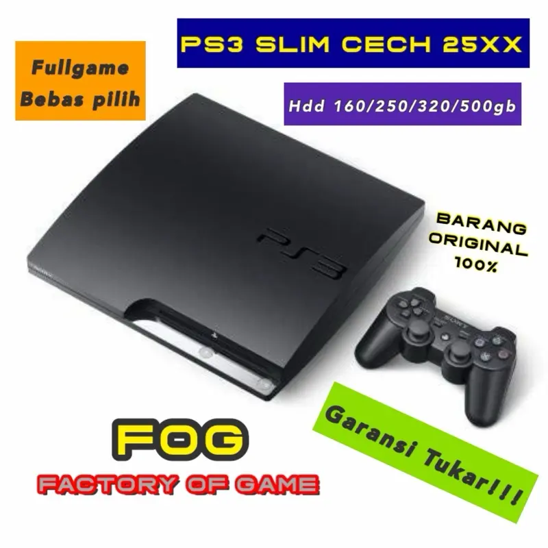 PS3 Slim seri 25xx CFW Fullset Fullgame bebas pilih
