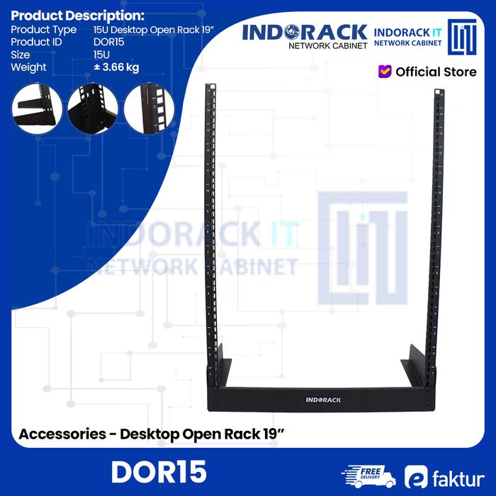 Indorack Audio Rack Open Rack Jual Rak Desktop INDORACK Open Rack 15U Rak Audio Receiver Patch Panel ...