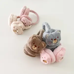 Earmuff Penutup Telinga Anak Dewasa Karakter Bear Beruang Bulu Anti Bising / Ear Muff Lembut