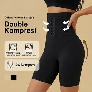 Langsung Ramping Waist Trainer Boxer Pelangsing Bikin Celana Korset Pengait Extra High Kompresi M-XXL 0055