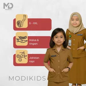 Baju PNS Anak Seragam Profesi ASN Mini Untuk Karnaval & Pentas rok pendek dan panjang Baju PNS Mini TK SD  Seragam Profesi ASN Anak