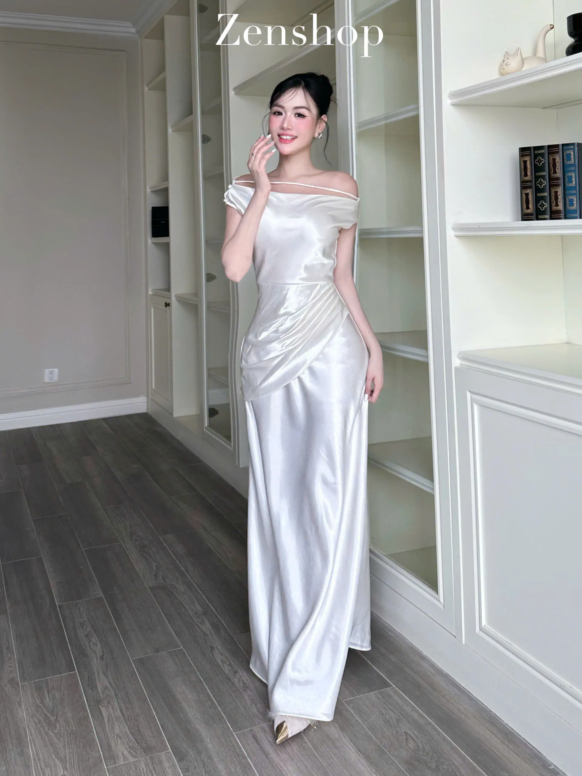 Đầm Lụa Trễ Vai Xếp Ly Eo Ôm Body Sang Trọng | Thanh Lịch - MAYLA Dress | BigBuy360 - bigbuy360.vn Đầm Lụa Trễ Vai Xếp Ly Eo Ôm Body Sang Trọng | Thanh Lịch - MAYLA Dress | BigBuy360 - bigbuy360.vn