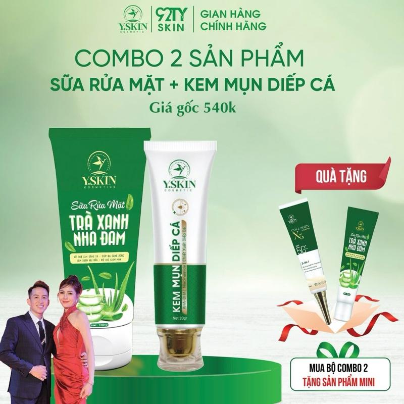   MUA 1 TẶNG 1   Combo Hỗ Trợ Giảm Mụn  Srm Trà Xanh Nha Đam + Kem Mụn Diếp Cá  Skincare Chăm Sóc Da Dưỡng Ẩm Da Làm Đẹp Da   Tặng srm mini hoặc kcn mini   
