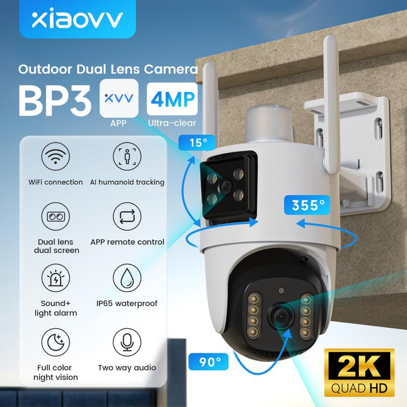 Xiaovv BP3 (WiFi) Outdoor DUAL Camera PTZ 4MP (2MP+2MP) 2.5K - TikTok ...