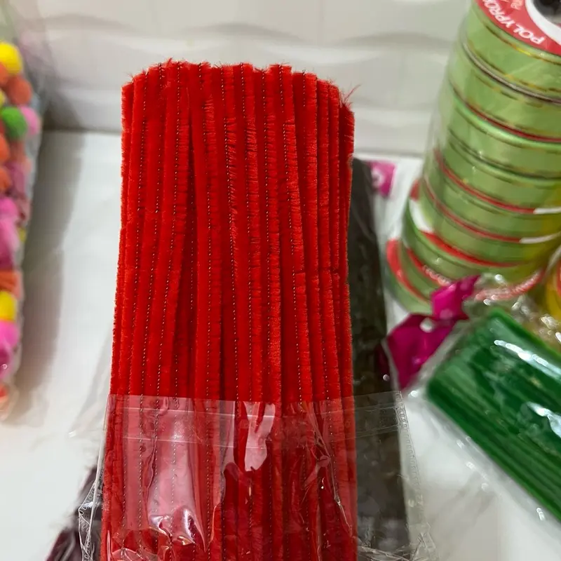 BULU MERCY KAWAT BULU BUNGA warna warni 1pack isi 100 pcs Kerajinan art n craft panjang 30cm 8