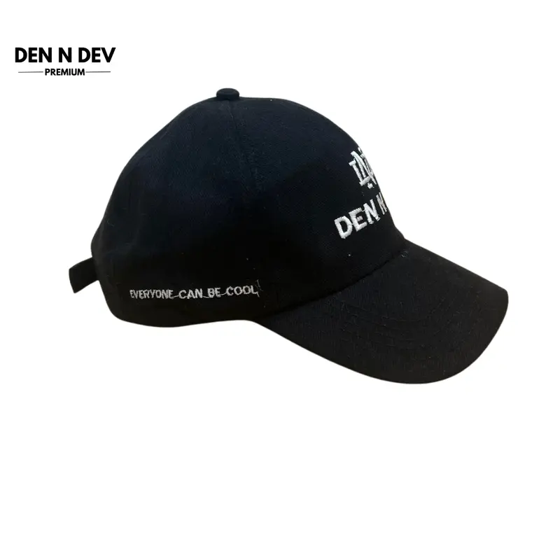 DEN N DEV - Topi Baseball unisex Bordir DEN N DEV PREMIUM warna Hitam 2
