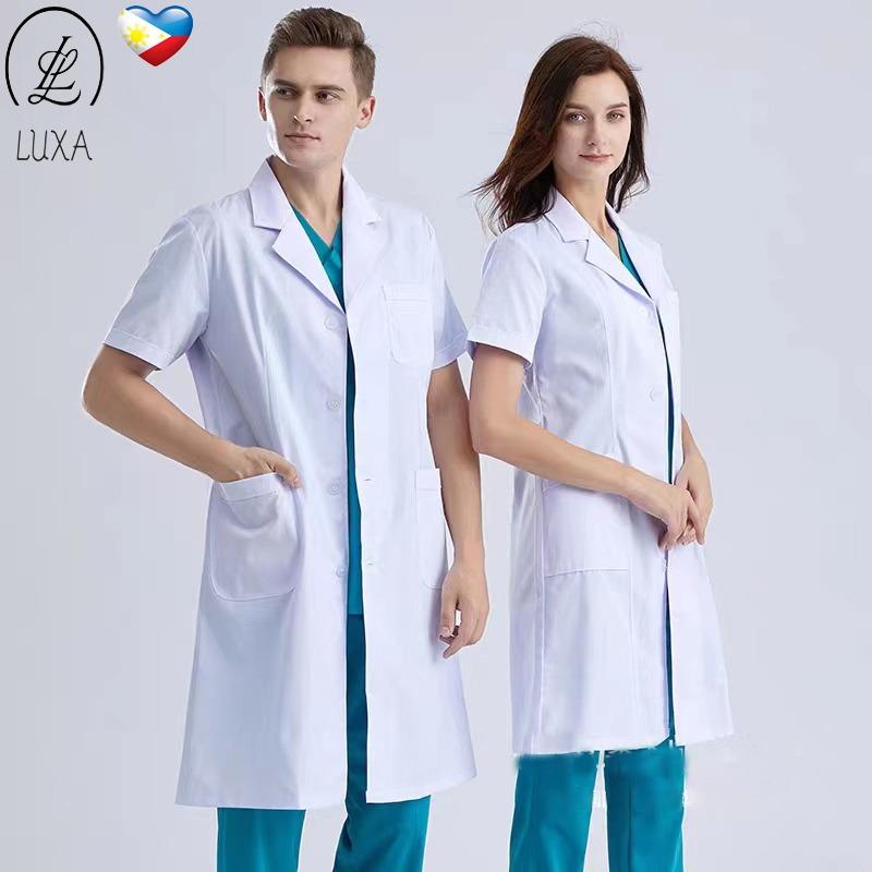 Áo blouse trắng -Áo blouse áo blouse thí nghiệm áo blue bác sĩ áo bác sĩ tay dài thân dài nam nữ dược sĩ áo blouse dược