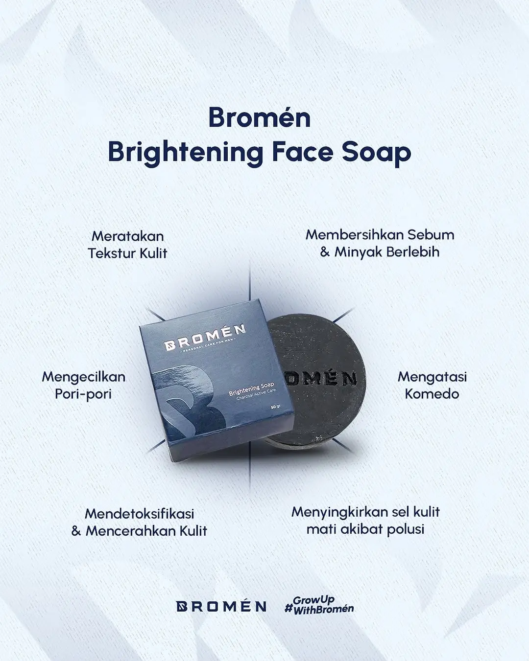 CUCI GUDANG!!! Sabun Cuci Muka BROMEN - Brightening Soap Mencerahkan Perawatan Wajah Pria
