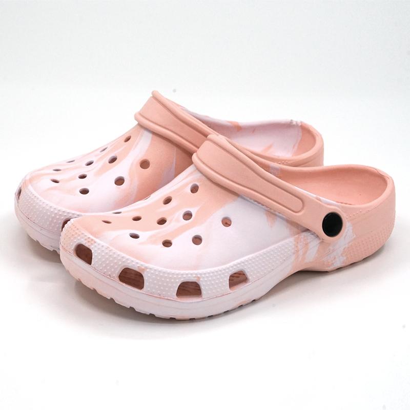 Product Introduction of Tie dye  Neutral slippers sandals summer beach shoes wrapped toe breathable Outdoor shoes for men and women 5