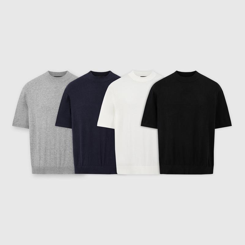 Áo thun ROWAY dệt kim cao cấp form Cleanfit. Áo thun cổ tròn dệt len