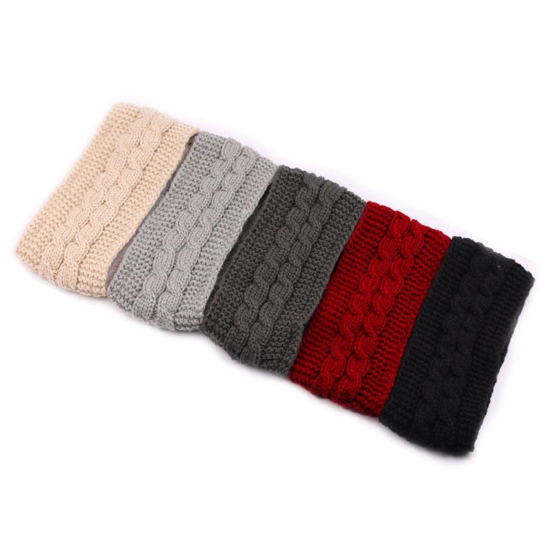 Winter plush hair accessories cross-border autumn and winter knitted headbands for warmth and sports headbands and ear protectors_voghion.com