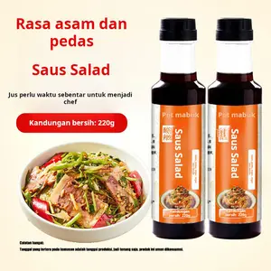 Saus salad dingin, saus celup, potongan rumput laut, mentimun dingin, daging sapi, mie dingin, mie soba, bumbu serbaguna, saus salad asam pedas
