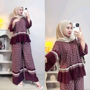 One Set Rafella Setelan Wanita Bahan Rayon Ld 120cm Pakaian Wanita Busui