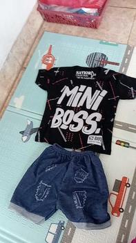 Product Review of Set Anak Bayi 0-12bulan Mini Boss Keren Halus Katun 100% SNI Bayi Baru lahir Cowok Katun Nyaman Denim Parsel from R**" k**> 0
