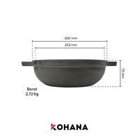Gambar Kohana Enamel Cast Iron Braiser&Grill 26cm dari Kohana Indonesia Kota Administrasi Jakarta Utara 2 Tokopedia