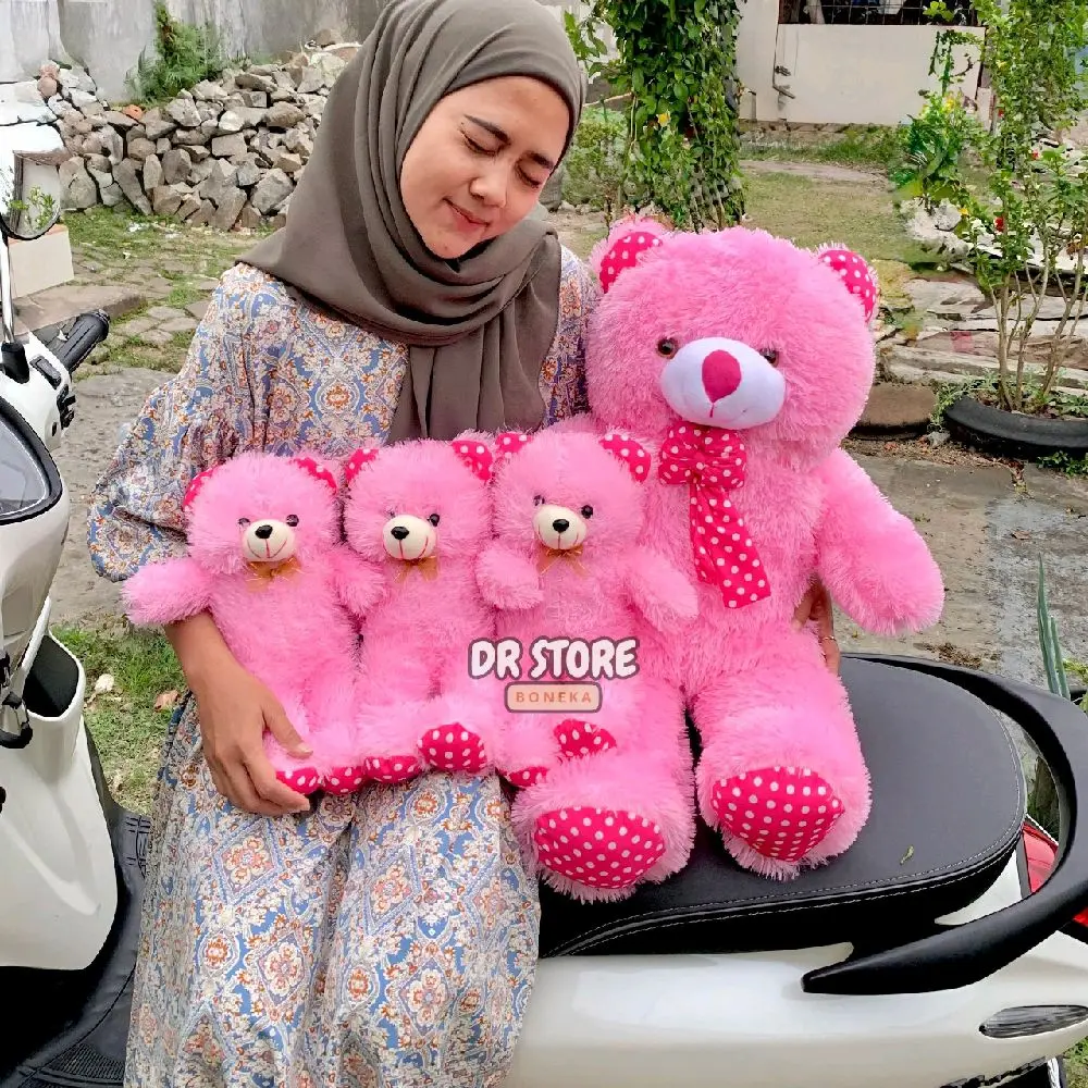 Paket Boneka Teddybear Jumbo 70cm Beranak 3/ Paket Murah  Hadiah Anak Dolls