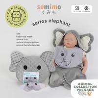 Gambar Sumimo - Calf Package (Hoodie Blanket , Bantal Peang , Eye Mask,Bib animal) || Selimut Bayi / bantal bayi / penutup mata - Elephant, Standar dari Sumimo Kota Administrasi Jakarta Barat 1 Tokopedia