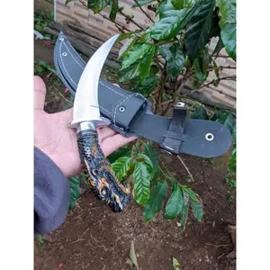 pisau hunting full motif siap pakai untuk camping, survival, outdoor