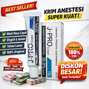 J-Pro Anastesi Cream 10g untuk Sulam Alis Bibir Eyeliner Laser Roller Wajah Perawatan Kusam Hitam