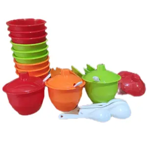 Tempat Sambal dengan tutup dan sendok / Tempat Sambal plastik Kitchenware Klasik Red Tempat Sambal dengan tutup dan sendok / Tempat Sambal plastik Kitchenware Klasik Red