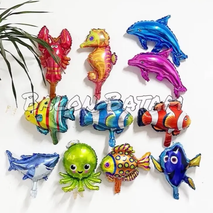 Balon mini karakter ikan sea animal
