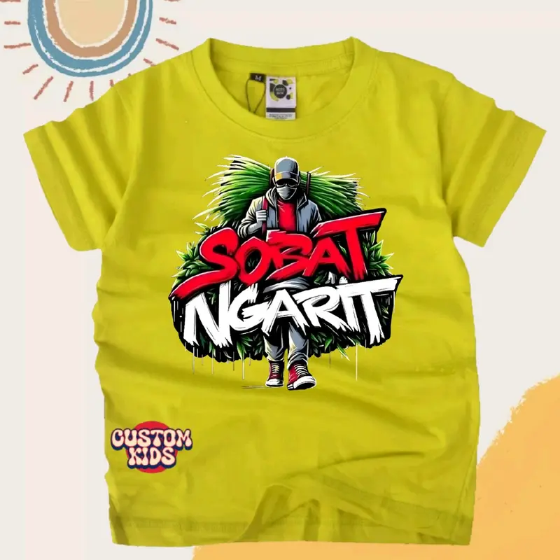 (FREE NAMA) Kaos anak pakaian anak sobat ngarit 4
