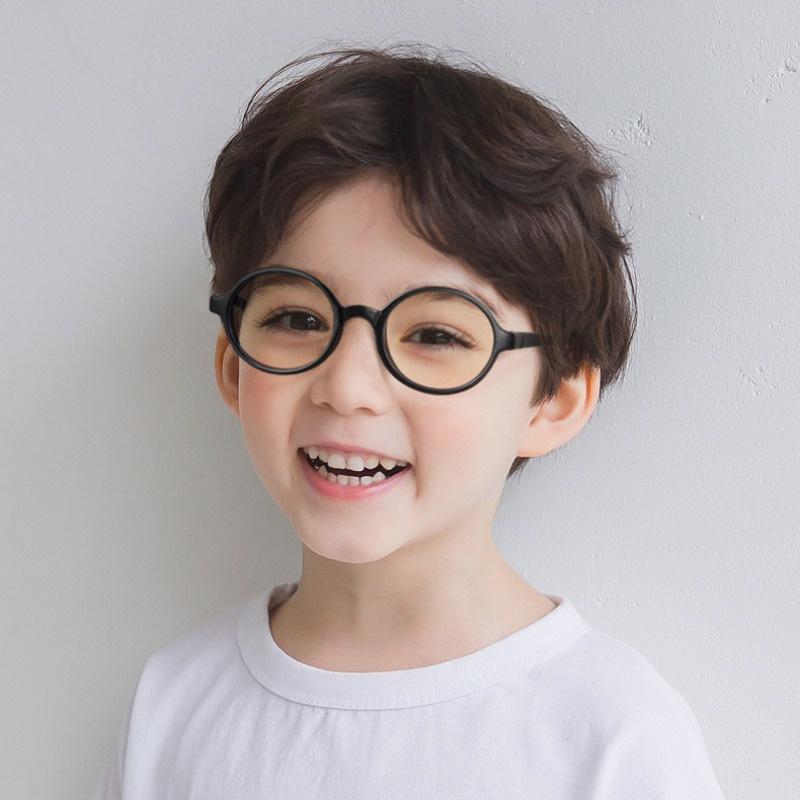 Product Introduction of Kids Eyeglasses Anti Radiation Fashion Round Frames Anti Blue Light Lens Replaceable Lightweight Glasses Unisex 1