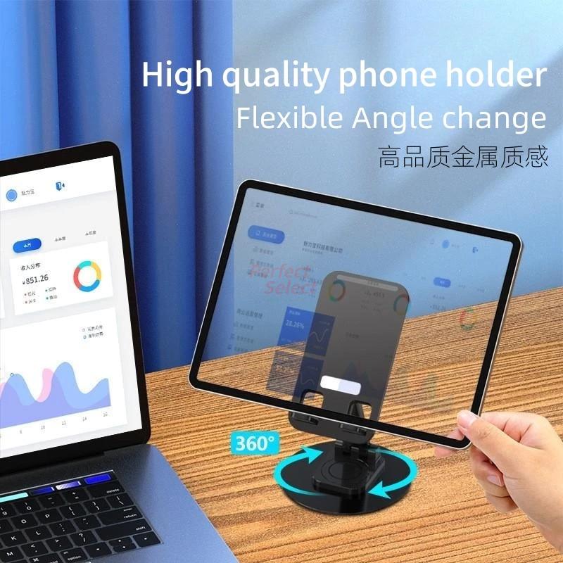 Product Introduction of 360° Adjustable All Metal Phone Holder for Desktop and Tablet, Handphone Stand  Silicone Smartphone Protection 23