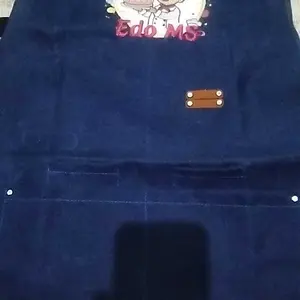 BISA + NAMA Dan LOGO Apron Masak Celemek Dapur Korean Style Pria Wanita Apron Barista