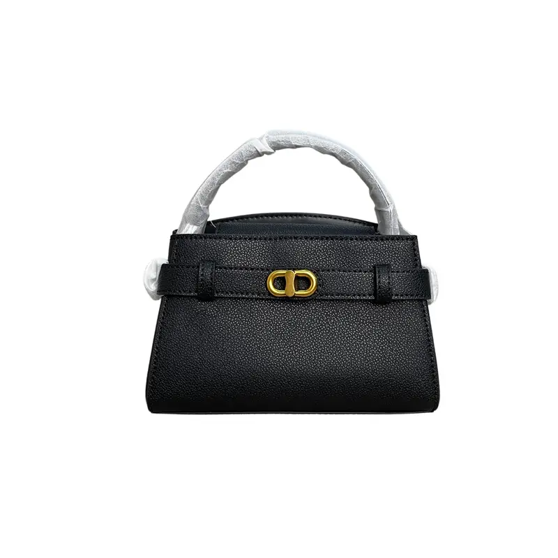 [FREE PAPERBAG] Aubrielle Metallic-Buckle Top Handle Bag Kulit  Jastipan.th 2