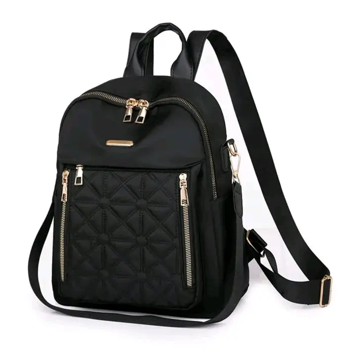 Tas Ransel Sekolah Wanita Anti Air Bahan Nilon Korea Setyle - Selempang Backpack gendong 5