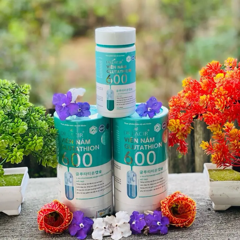 Viên uống glutathion600 , hỗ trợ mờ nám sạm tàn nhang , hỗ trợ trắng sáng da, thực phẩm chăm sóc sắc đẹp, hộp 30 viên