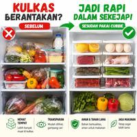 Gambar Box Organizer Kulkas Transparan Bikin Kulkas Lebih Rapi | Wadah Penyimpanan Makanan Daging Sayur Buah - 1900ml 3pc dari Winland Elektronik Kab. Tangerang 5 Tokopedia
