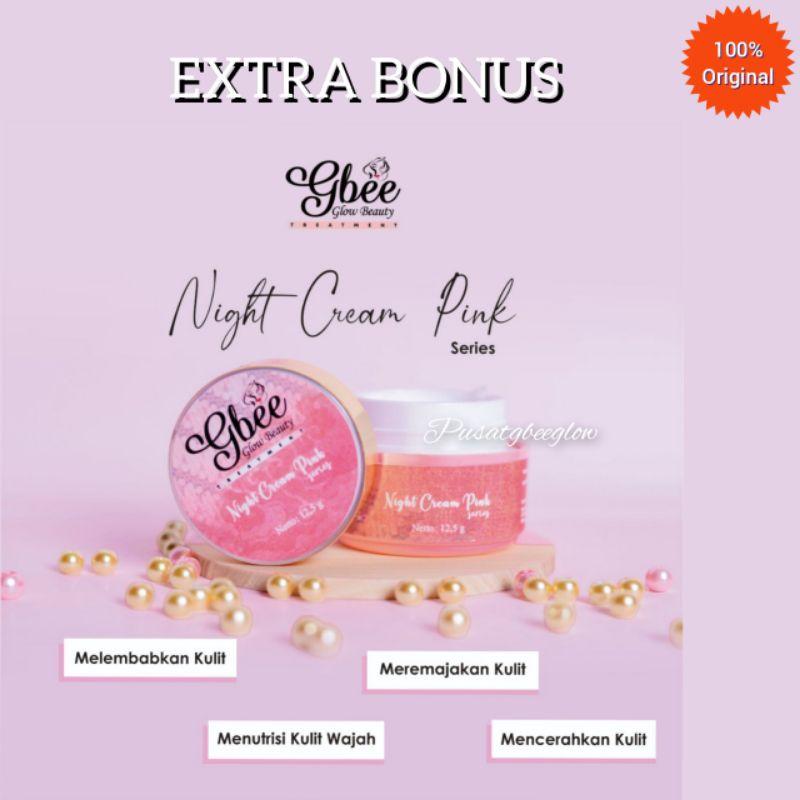 Product Introduction of Promo Night Cream Pink Gbee Glow Beauty Skincare Perawatan Kulit Wajah 1
