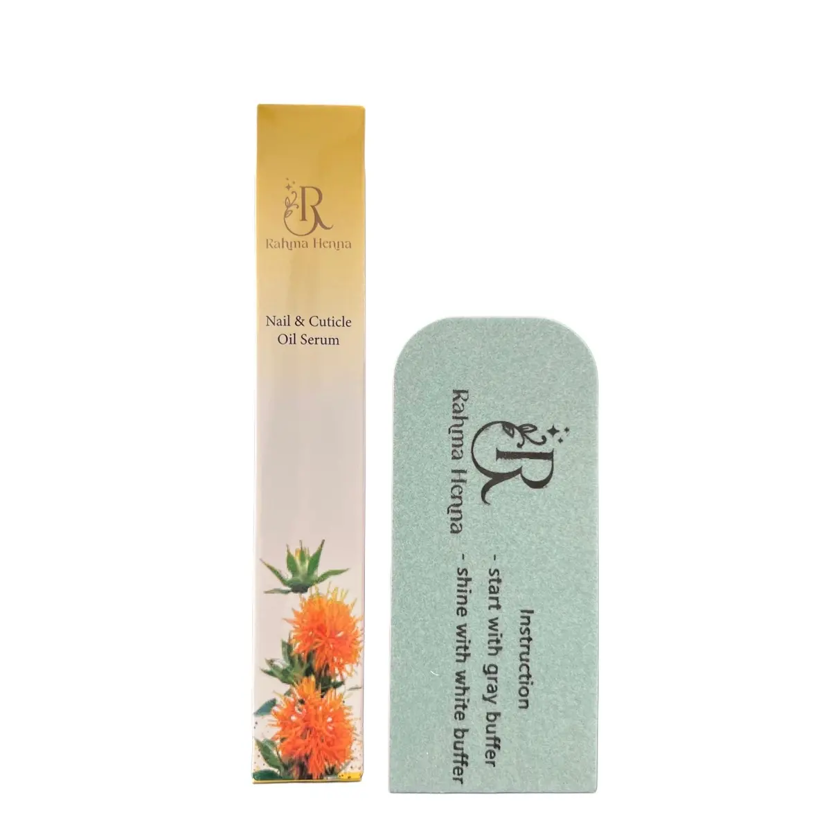 ECER SATUAN Nail Serum Rahma Henna dan Nail Buffer Soft & Shine Pengkilap Kuku