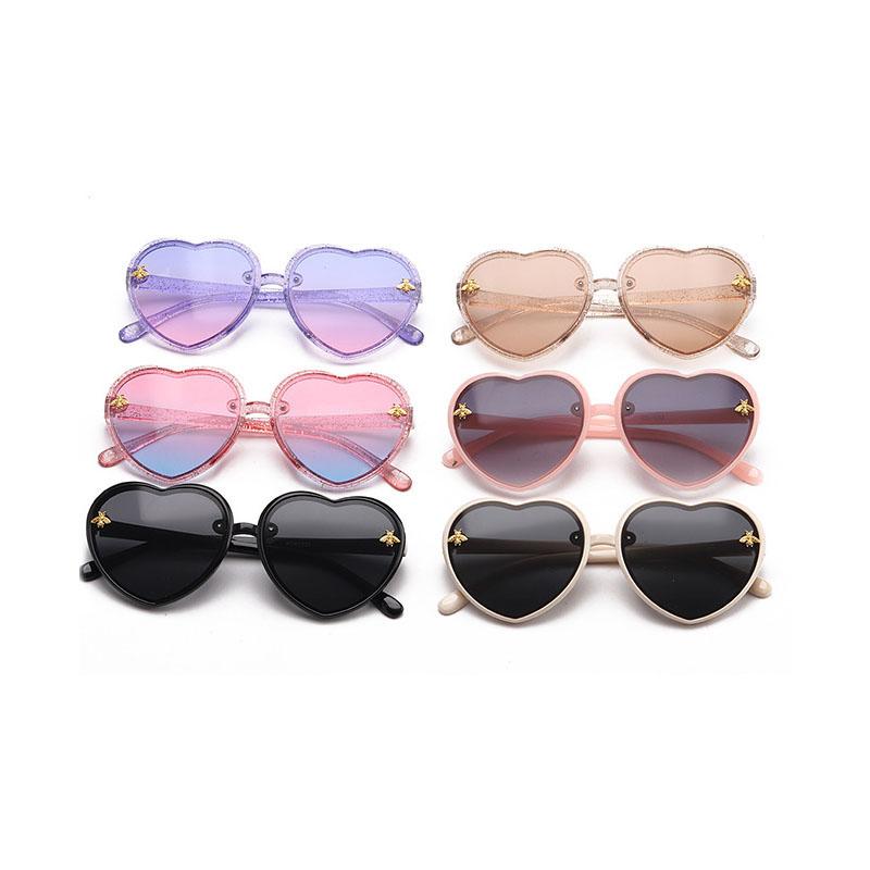 Product Introduction of 2-12Y Heart Frame Kids Sunglasses Children Retro Cute Cartoon Bee GlassesGirls Boys Fashion Eyeglasses 2