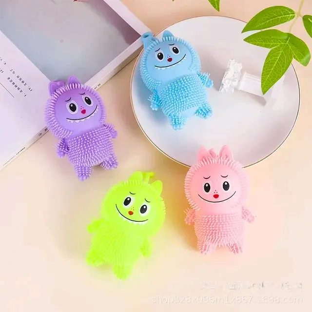 PAKET PCS LABUBUR (LABUBU UBUR-UBUR) LAMPU LED MAINAN ANAK BOLA KARET  YOYO PUFFER BALL BONEKA Default