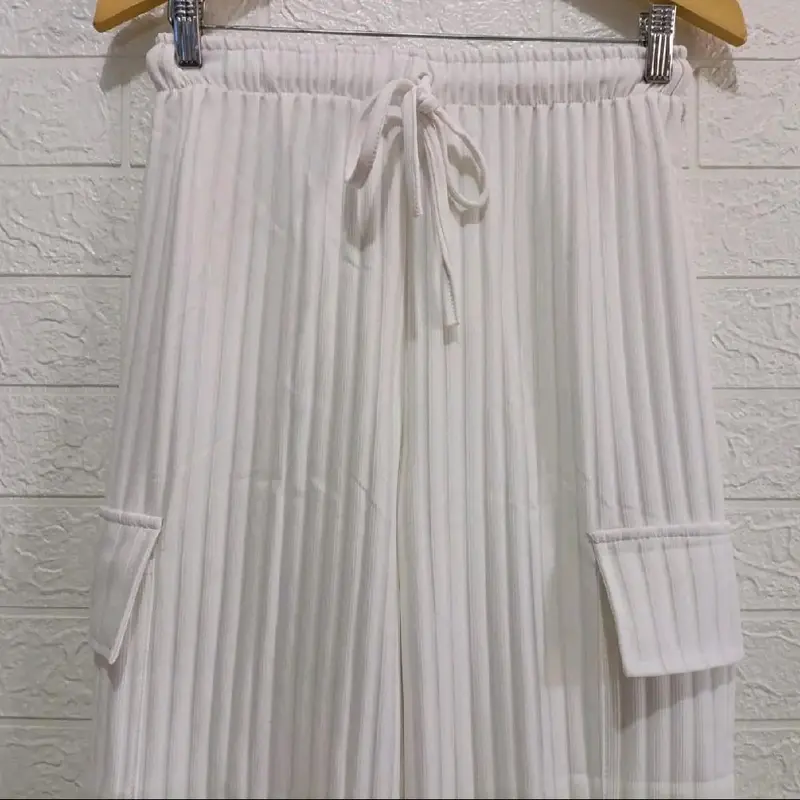 BIG PROMO Kulot Cargo Jumbo Knit Hornet Panjang  Celana Wanita Pant Linen Bawahan Tebal 7