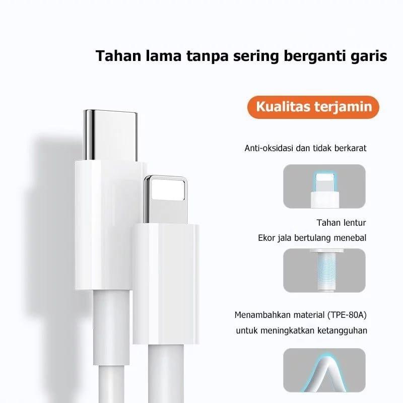 CHARGER IPHONE 20W FAST CHARGING USB C TO LIGHTNING CABLE GOOD QUALITY 5