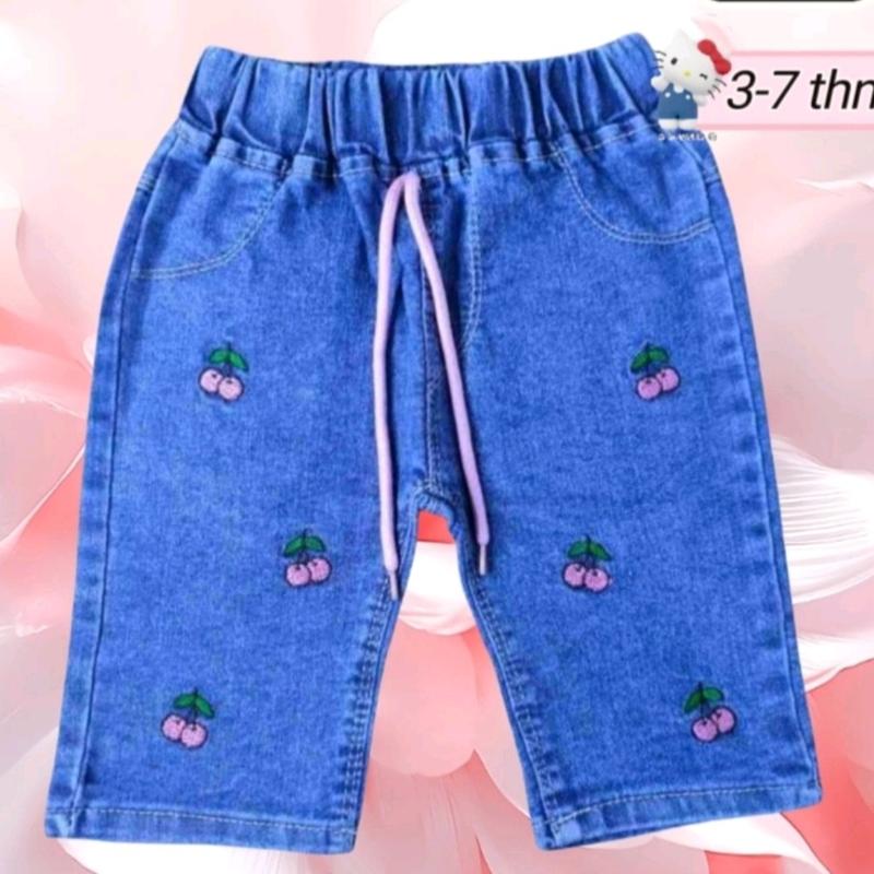 Celana Jeans 3/4 Anak Perempuan Usia 1-5 Tahun 4