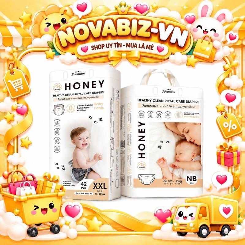 Bỉm Honey Premium Mềm Mại Thấm Hút Tốt