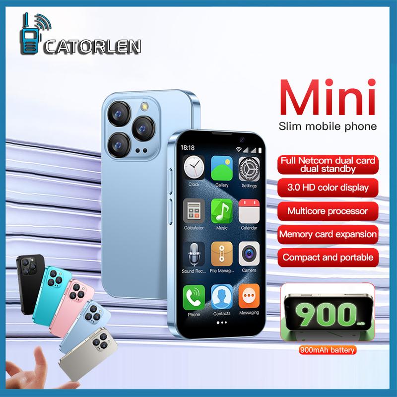  Điện thoại thông minh mini 3G Catorlen XS18 Pro Màn hình 3 inch RAM 2GB ROM 16GB Hệ điều hành Android 9.0 Nhận dạng khuôn mặt Thẻ SIM kép Camera chính 5MP Pin 900mAh Hàng mới về 