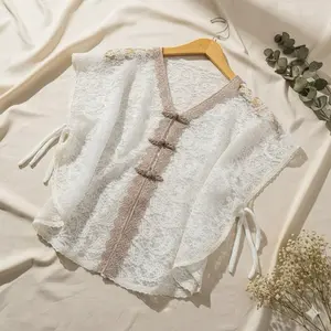 TUCA VEST OUTER BRUKAT KEKINIAN OUTER RENDA TREN OUTFIT LEBARAN 2025 Muslim Wanita Outer Safety Baju Mukena Rompi Cardigan Scarf Kimono untuk brokat Hijab lengan panjang viscose batik premium