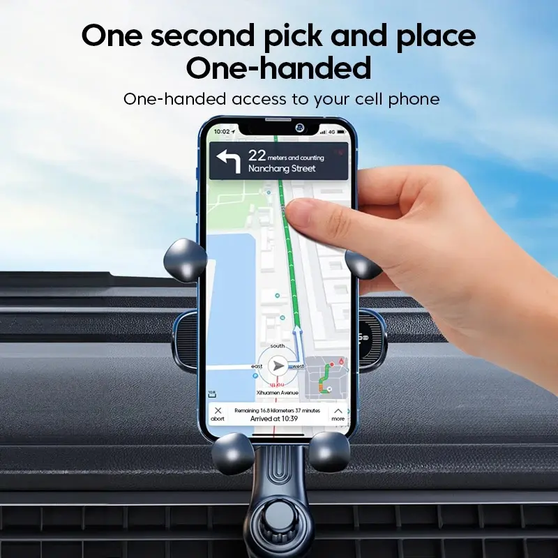 Giá Đỡ Điện Thoại Di Động Xoay 360 ° Cho Xe Hơi, Giá Đỡ Điện Thoại Trọng Lực 2024 Mới, Kẹp Điều Hướng Cửa Thoát Khí Đặc Biệt 1