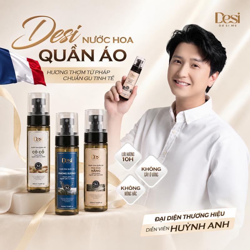 Desi Nước Hoa Quần Áo, Công Nghệ Hương Thơm Pháp, 100ml