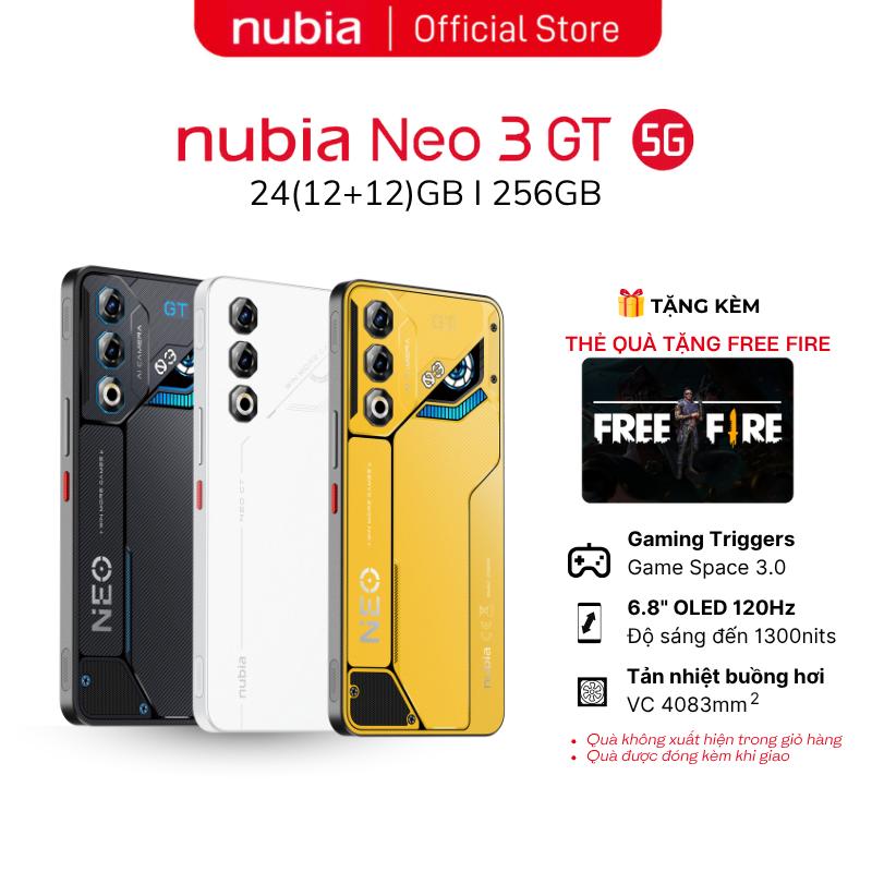 Điện thoại Gaming Nubia Neo 3 GT 5G 24 12+12 GB I 256GB I Màn hình OLED 120Hz I Pin 6000mAh I Sạc nhanh 80W - Hàng Chính Hãng
