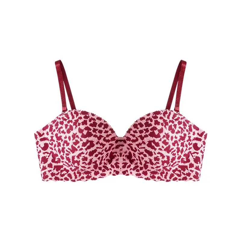 Missoofficial.id BR1931 Bh Bra Wanita Tanpa Kawat Motif Macam Tutul Seamless PushUp Bralette Pakaian Dalam 1