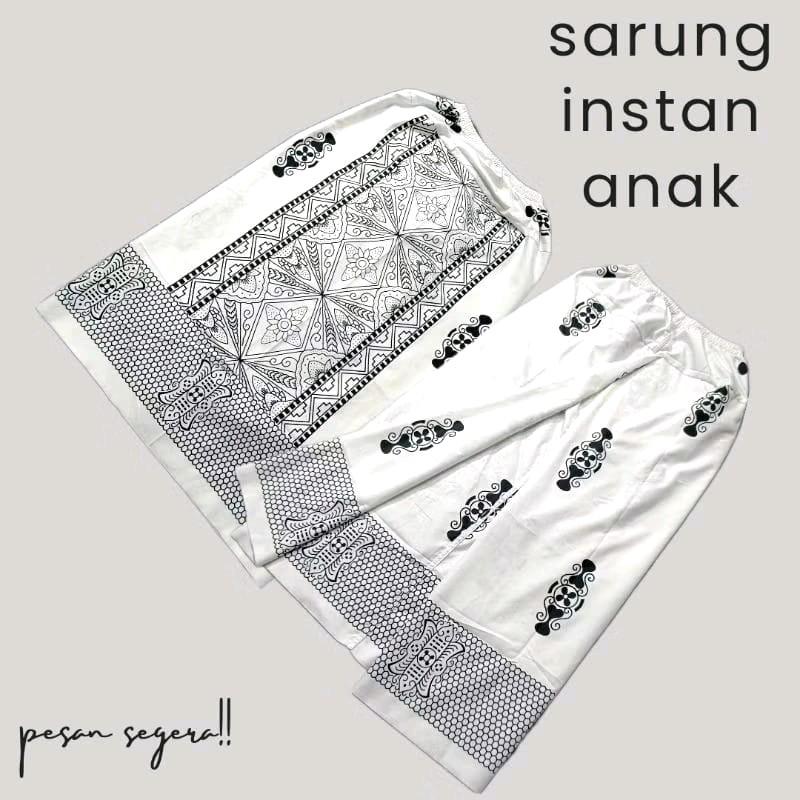 sarung intsan anak anak praktis mudah di pakai Katun Muslim 2