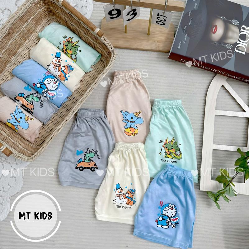[ Loại Đẹp ] Combo 10 Quần Đùi Chục Thun Lạnh ,  In Họa Tiết Cho Bé Phù Hợp Cho Cả BÉ Trai Bé Gái 8