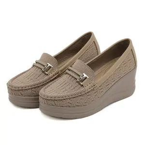 Bozka sepatu wanita rajut wedges terbaru SACHIKO